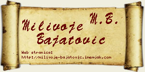 Milivoje Bajatović vizit kartica